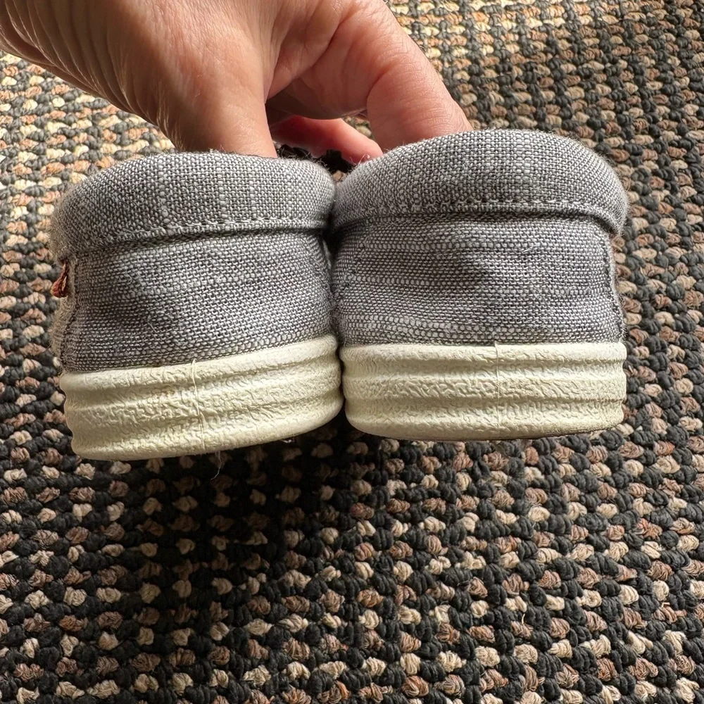 Cat & Jack Briar Casual Slip-On Gray Canvas Shoes Loafers Boys Size 13